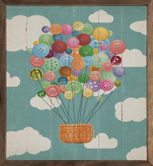 Buttons And Clouds Blue
